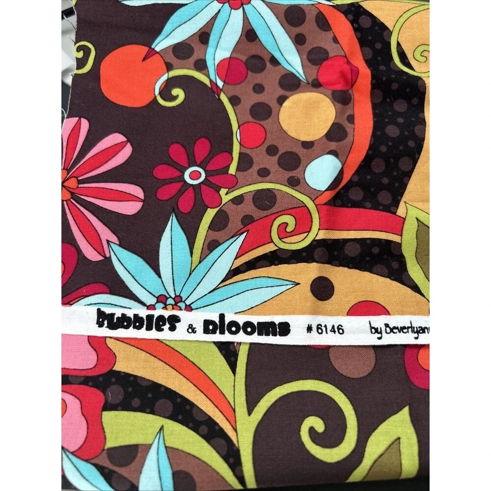 Bubbles & Blooms Cotton Quilting Fabric  Beverlyann Stillwell Retro Floral